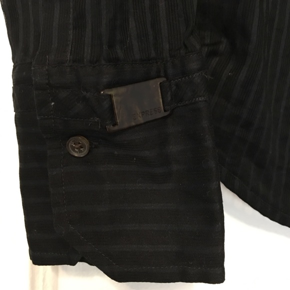 Black Sheer Express Button Down- Size XS, EUC - Picture 4 of 8